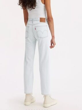 Levi's Premium Denim Wedgie Straight Ankle Jeans Your Word Light Wash Size 26